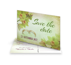 Save The Date Karte Orchideen