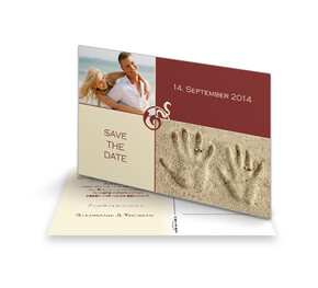 Save The Date Karte Sandhände