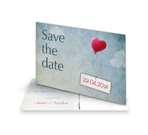 Save The Date Karte Luftballon