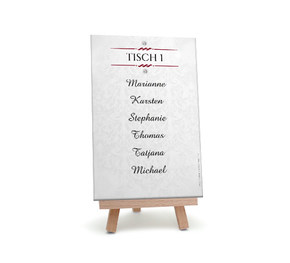 Tischaufsteller zur Diamantenen Hochzeit Klassisch