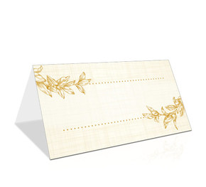 Tischkarte Goldene Hochzeit Kranz