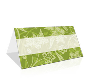 Tischkarte Hochzeit Grün-Weiß