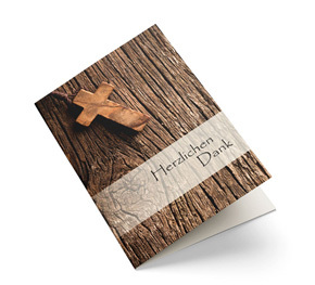 Trauer Danksagung Holzkreuz