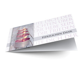 Trauer Danksagung Teelichter