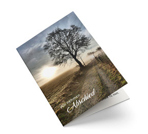 Trauerkarte Baum am Wegesrand