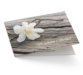 Trauerkarte Magnolienblüte