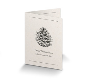 Weihnachtskarte Eleganter Tannenzapfen