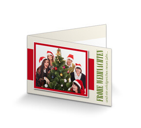 Weihnachtskarte Geschäftlich Creme Rot
