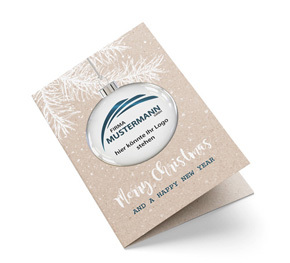 Weihnachtskarte Geschäftlich Christbaumkugel