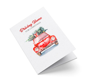 Weihnachtskarte Geschäftlich Driving Home