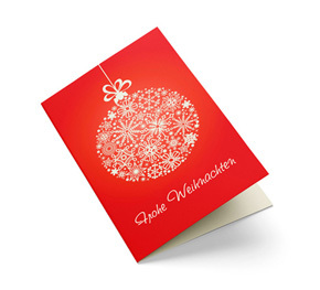 Weihnachtskarte Geschäftlich Kristallkugel