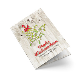 Weihnachtskarte Mistelzweig