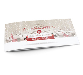 Weihnachtskarte Rotkehlchen