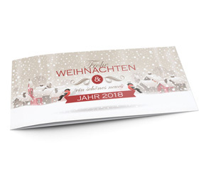 Weihnachtskarte Geschäftlich Rotkehlchen