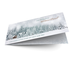 Weihnachtskarte Geschäftlich Schneelandschaft