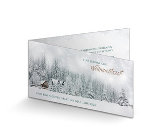 Weihnachtskarte Geschäftlich Schneelandschaft