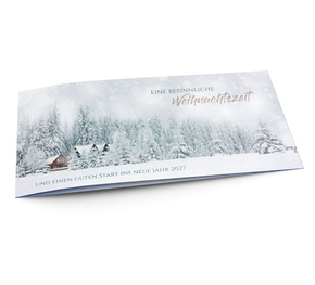 Weihnachtskarte Geschäftlich Schneelandschaft