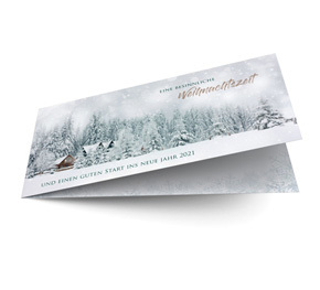 Weihnachtskarte Geschäftlich Schneelandschaft