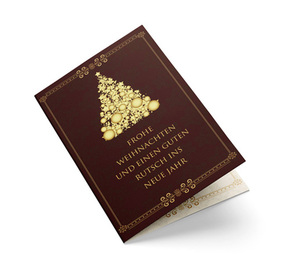 Weihnachtskarte Stilvoll Braun