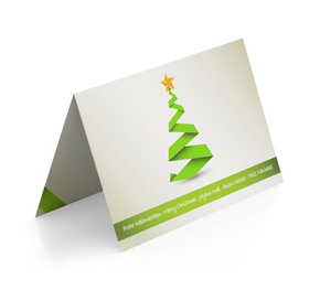 Weihnachtskarte Tanne Modern