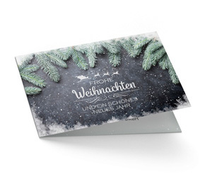 Weihnachtskarte Geschäftlich Tannenzweige