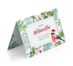 Weihnachtskarte Geschäftlich Vogel