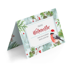 Weihnachtskarte Geschäftlich Vogel