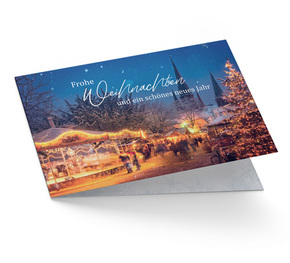 Weihnachtskarte Geschäftlich Weihnachtsmarkt
