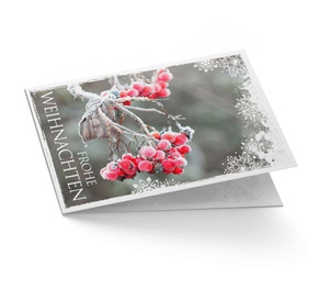 Weihnachtskarte Geschäftlich Winterbeeren