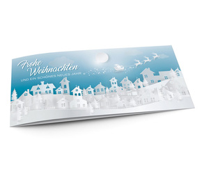 Weihnachtskarte Geschäftlich Winterlandschaft