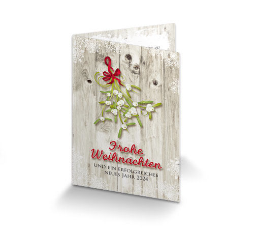 Weihnachtskarte Mistletoe