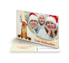 Weihnachtskarte Rudolph